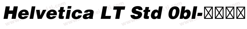 Helvetica LT Std 0bl字体转换